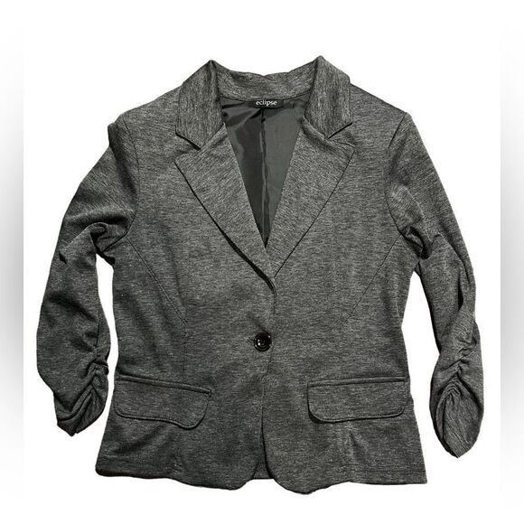 Eclipse Button Front 3/4 Sleeve Blazer Medium - Picture 5 of 12